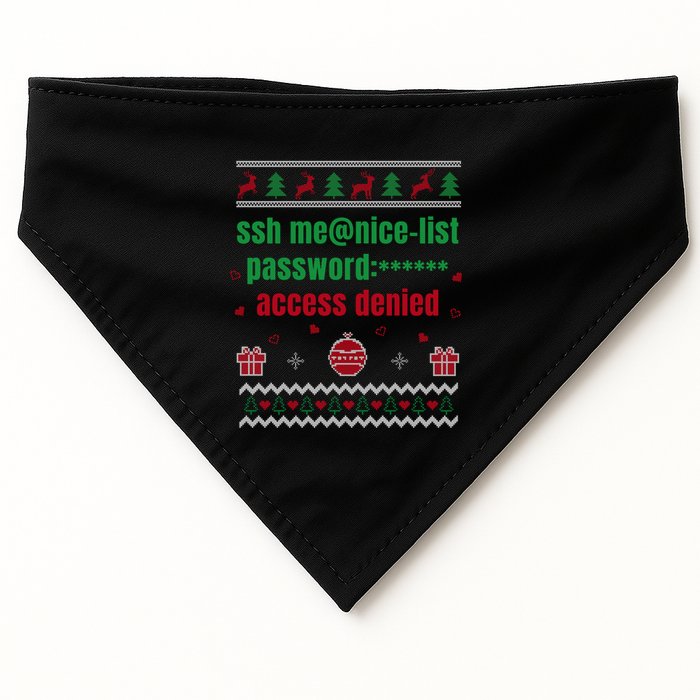 Tech Support Ugly Christmas Funny Computer It Nerd Xmas Long Sleeve USA-Made Doggie Bandana