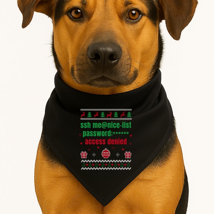 Tech Support Ugly Christmas Funny Computer It Nerd Xmas Long Sleeve USA-Made Doggie Bandana