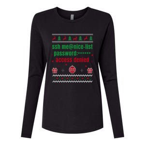 Tech Support Ugly Christmas Funny Computer It Nerd Xmas Long Sleeve Womens Cotton Relaxed Long Sleeve T-Shirt