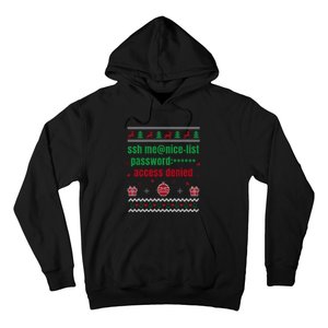 Tech Support Ugly Christmas Funny Computer It Nerd Xmas Long Sleeve Hoodie