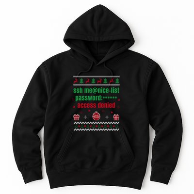 Tech Support Ugly Christmas Funny Computer It Nerd Xmas Long Sleeve Hoodie