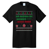 Tech Support Ugly Christmas Funny Computer It Nerd Xmas Long Sleeve Tall T-Shirt