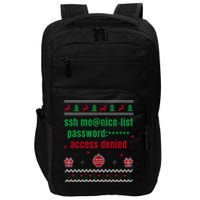 Tech Support Ugly Christmas Funny Computer It Nerd Xmas Long Sleeve Impact Tech Backpack