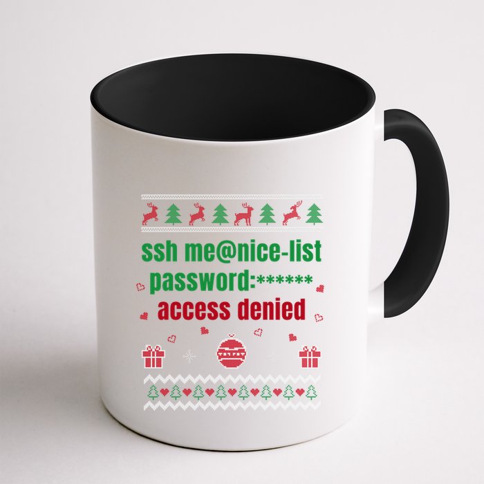 Tech Support Ugly Christmas Funny Computer It Nerd Xmas Long Sleeve Coffee Mug