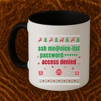 Tech Support Ugly Christmas Funny Computer It Nerd Xmas Long Sleeve Coffee Mug