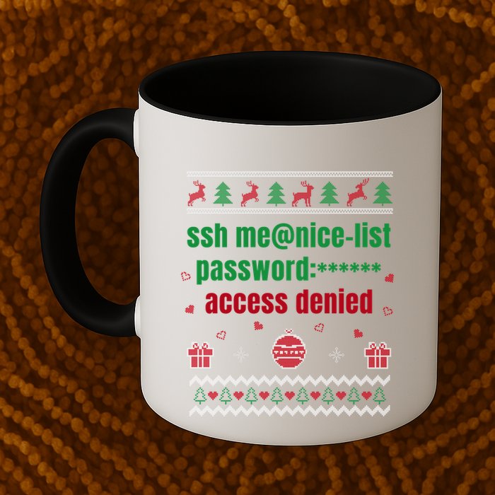 Tech Support Ugly Christmas Funny Computer It Nerd Xmas Long Sleeve Coffee Mug