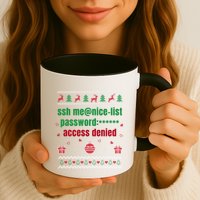 Tech Support Ugly Christmas Funny Computer It Nerd Xmas Long Sleeve Coffee Mug