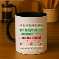 Tech Support Ugly Christmas Funny Computer It Nerd Xmas Long Sleeve Coffee Mug