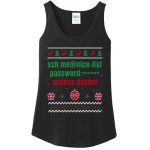 Tech Support Ugly Christmas Funny Computer It Nerd Xmas Long Sleeve Ladies Essential Tank