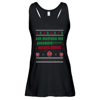 Tech Support Ugly Christmas Funny Computer It Nerd Xmas Long Sleeve Ladies Essential Flowy Tank