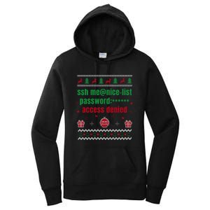 Tech Support Ugly Christmas Funny Computer It Nerd Xmas Long Sleeve Women's Pullover Hoodie