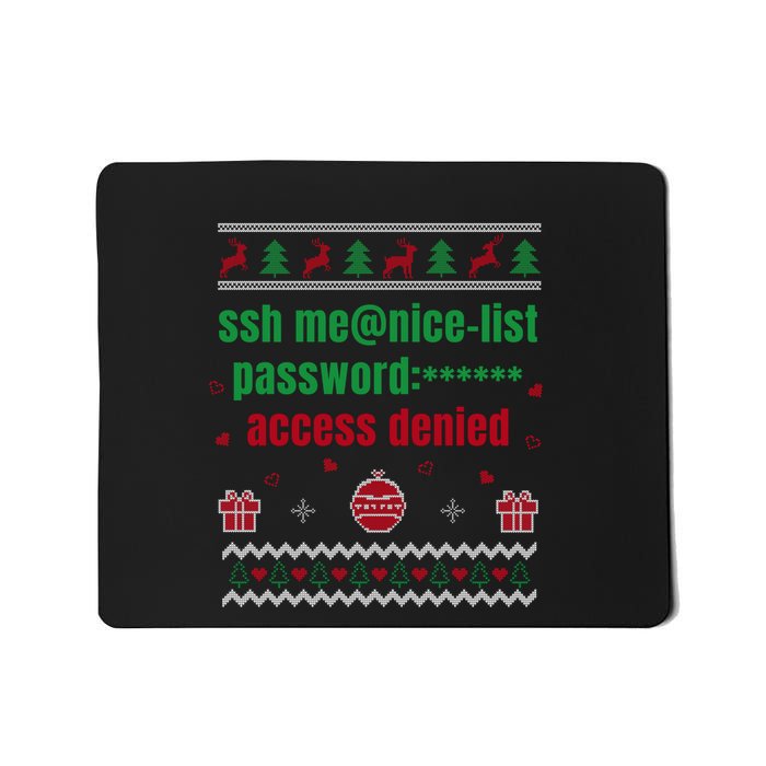 Tech Support Ugly Christmas Funny Computer It Nerd Xmas Long Sleeve Mousepad