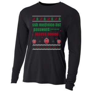 Tech Support Ugly Christmas Funny Computer It Nerd Xmas Long Sleeve Cooling Performance Long Sleeve Crew