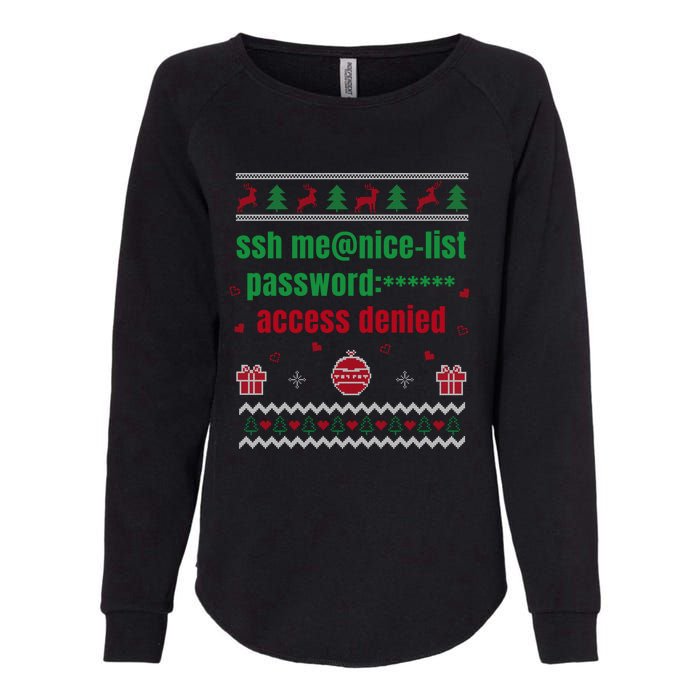 Tech Support Ugly Christmas Funny Computer It Nerd Xmas Long Sleeve Womens California Wash Sweatshirt