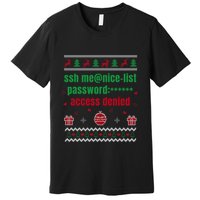 Tech Support Ugly Christmas Funny Computer It Nerd Xmas Long Sleeve Premium T-Shirt