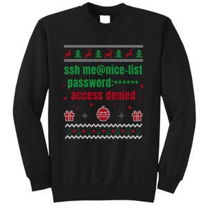 Tech Support Ugly Christmas Funny Computer It Nerd Xmas Long Sleeve Tall Sweatshirt