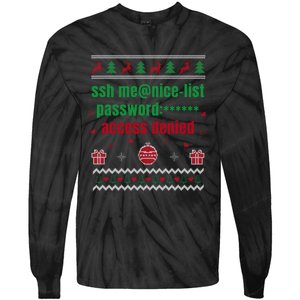 Tech Support Ugly Christmas Funny Computer It Nerd Xmas Long Sleeve Tie-Dye Long Sleeve Shirt