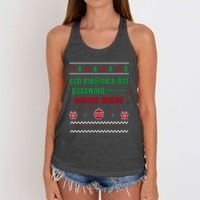 Tech Support Ugly Christmas Funny Computer It Nerd Xmas Long Sleeve Women's Knotted Racerback Tank