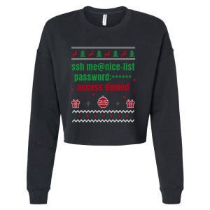 Tech Support Ugly Christmas Funny Computer It Nerd Xmas Long Sleeve Cropped Pullover Crew