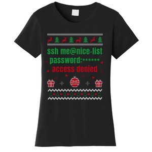 Tech Support Ugly Christmas Funny Computer It Nerd Xmas Long Sleeve Women's T-Shirt