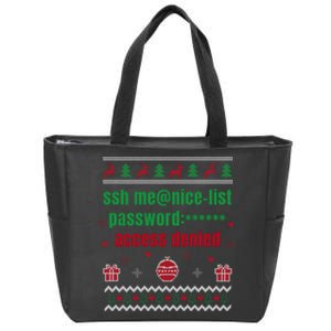 Tech Support Ugly Christmas Funny Computer It Nerd Xmas Long Sleeve Zip Tote Bag