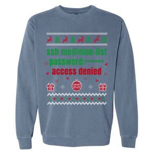 Tech Support Ugly Christmas Funny Computer It Nerd Xmas Long Sleeve Garment-Dyed Sweatshirt