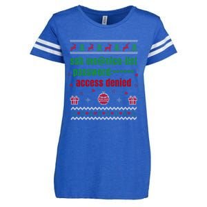 Tech Support Ugly Christmas Funny Computer It Nerd Xmas Long Sleeve Enza Ladies Jersey Football T-Shirt