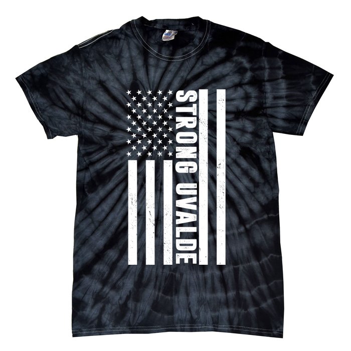 Texas Strong Uvalde United States Flag Tie-Dye T-Shirt