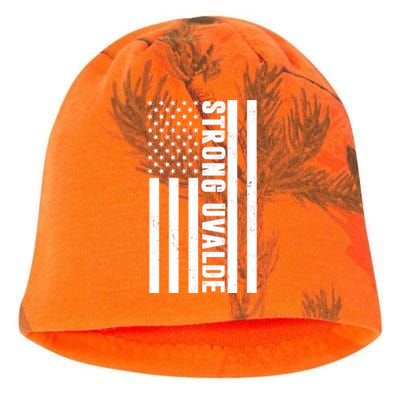 Texas Strong Uvalde United States Flag Kati - Camo Knit Beanie