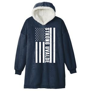 Texas Strong Uvalde United States Flag Hooded Wearable Blanket