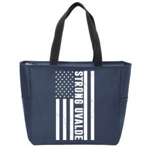 Texas Strong Uvalde United States Flag Zip Tote Bag