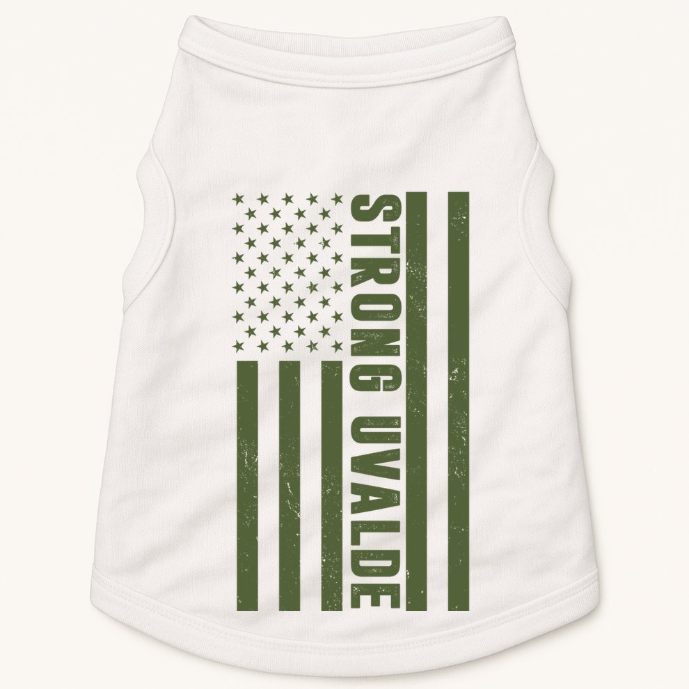 Texas Strong Uvalde United States Flag Doggie Tank