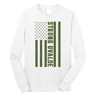 Texas Strong Uvalde United States Flag Long Sleeve Shirt