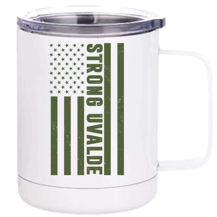 Texas Strong Uvalde United States Flag 12 oz Stainless Steel Tumbler Cup