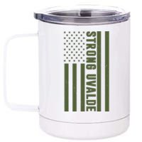 Texas Strong Uvalde United States Flag 12 oz Stainless Steel Tumbler Cup