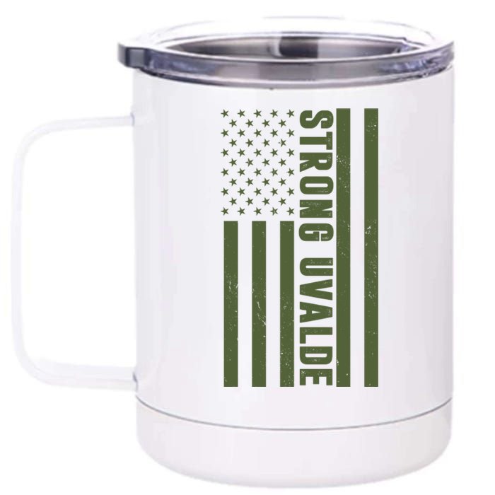 Texas Strong Uvalde United States Flag 12 oz Stainless Steel Tumbler Cup