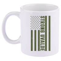 Texas Strong Uvalde United States Flag 11oz C Handle Ceramic Mug