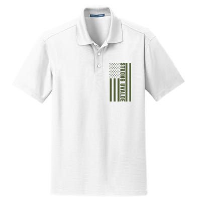 Texas Strong Uvalde United States Flag Dry Zone Grid Polo