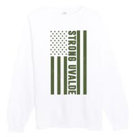 Texas Strong Uvalde United States Flag Premium Crewneck Sweatshirt