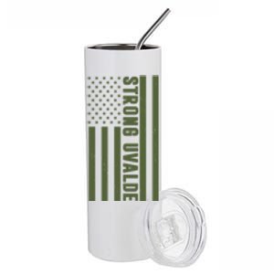 Texas Strong Uvalde United States Flag Stainless Steel Tumbler