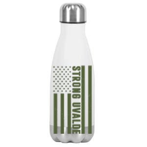 Texas Strong Uvalde United States Flag Stainless Steel Insulated Water Bottle