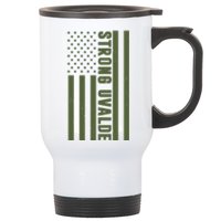 Texas Strong Uvalde United States Flag Stainless Steel Travel Mug