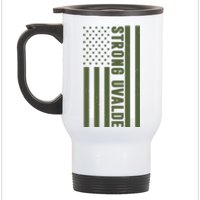 Texas Strong Uvalde United States Flag Stainless Steel Travel Mug