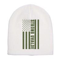 Texas Strong Uvalde United States Flag Short Acrylic Beanie