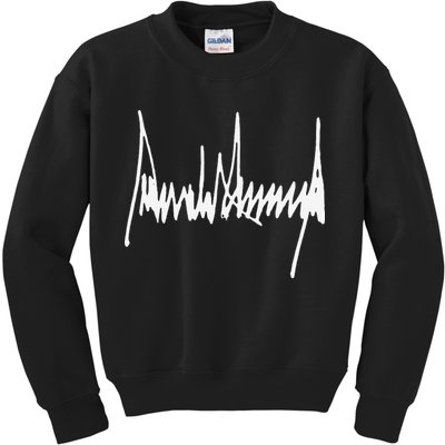Trump Signature Usa Maga 47th President Protrump Kids Sweatshirt