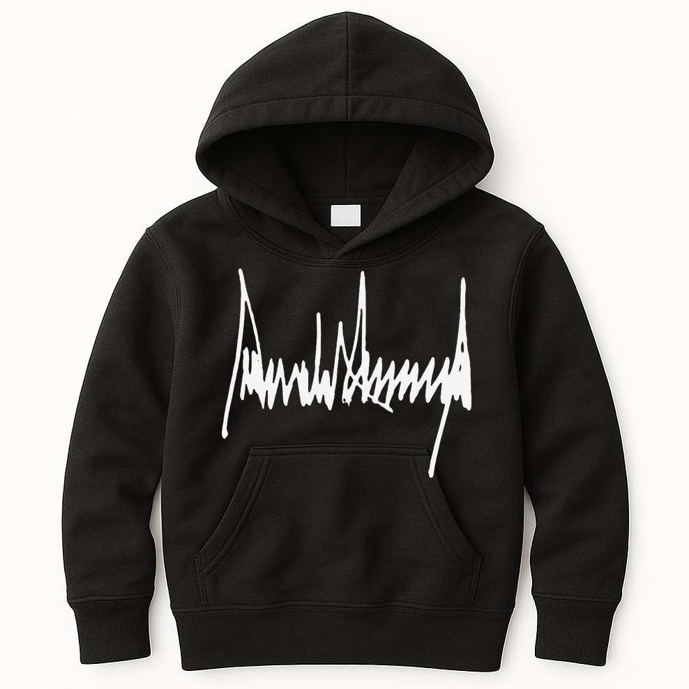 Trump Signature Usa Maga 47th President Protrump Kids Hoodie