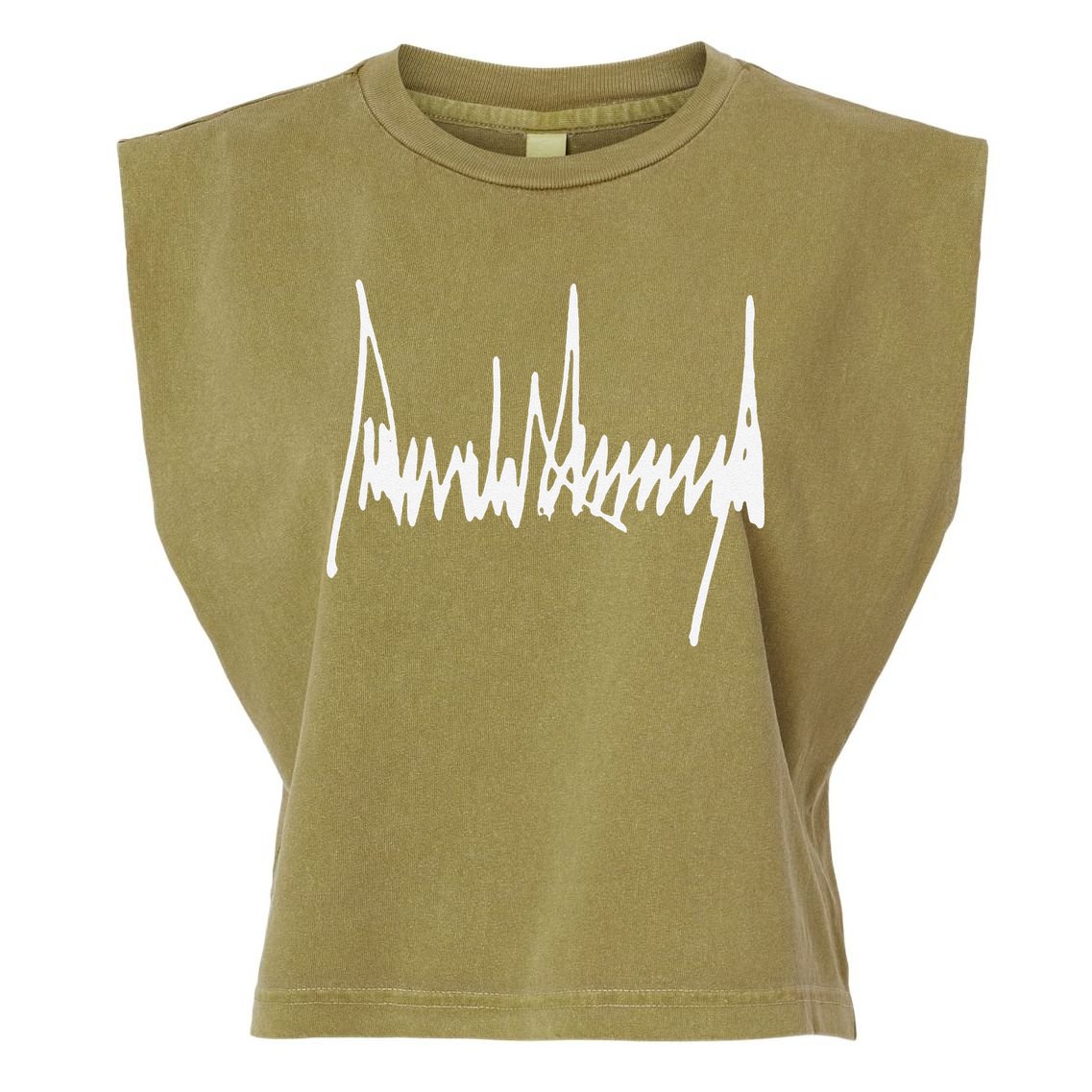 Trump Signature Usa Maga 47th President Protrump Garment-Dyed Women's Muscle Tee
