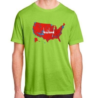 Trump Signature Usa Map Jd Vance Maga Inauguration Day 2025 Adult ChromaSoft Performance T-Shirt