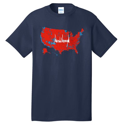 Trump Signature Usa Map Jd Vance Maga Inauguration Day 2025 Tall T-Shirt