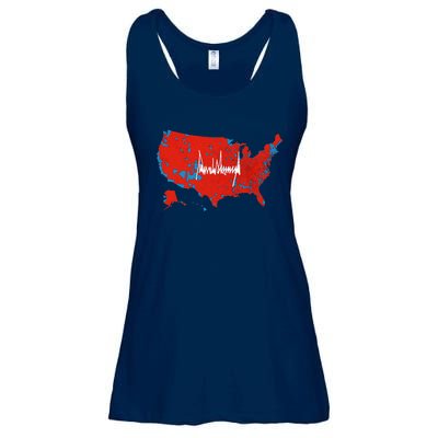 Trump Signature Usa Map Jd Vance Maga Inauguration Day 2025 Ladies Essential Flowy Tank